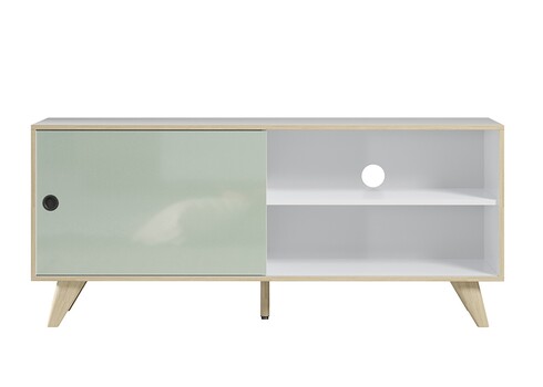 Tv-alus ADELAIDE valge läige / roheline, 145x40xH63 cm