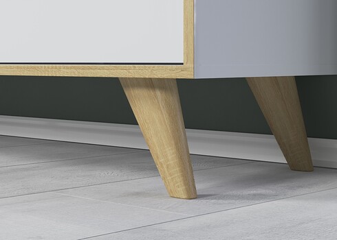 Tv-alus ADELAIDE valge läige / roheline, 145x40xH63 cm