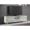 Tv-alus ADELAIDE valge läige / roheline, 217x40xH63 cm