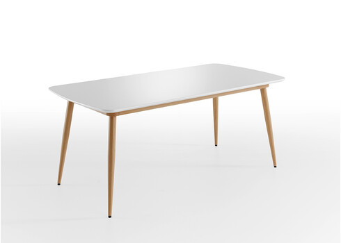 Söögilaud BOZEN valge / tamm, 180x90xH75 cm