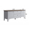 Tv-alus LISSABON valge, 140x42xH58 cm