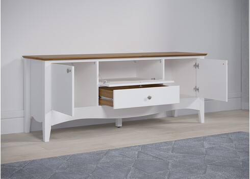 Tv-alus LISSABON valge, 140x42xH58 cm