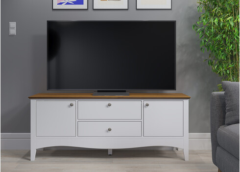 Tv-alus LISSABON valge, 140x42xH58 cm