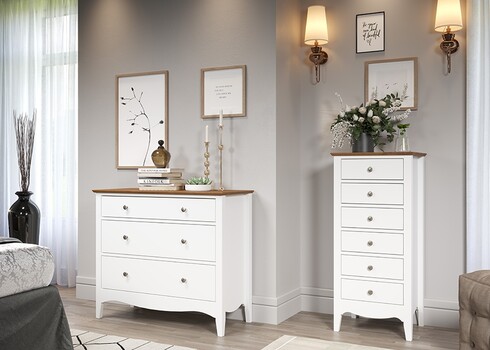 Kummut LISSABON valge, 50x42xH110 cm