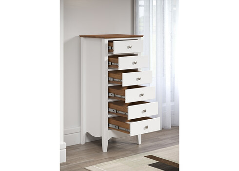 Kummut LISSABON valge, 50x42xH110 cm