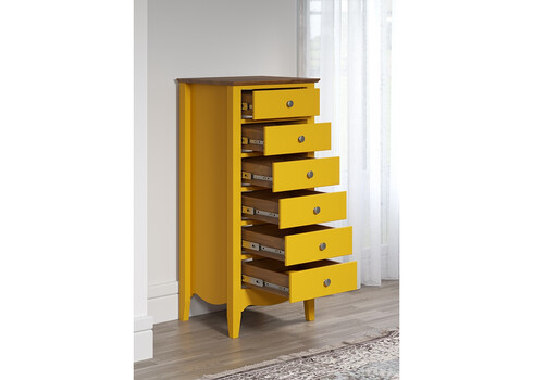 Kummut LISSABON kollane, 50x42xH110 cm