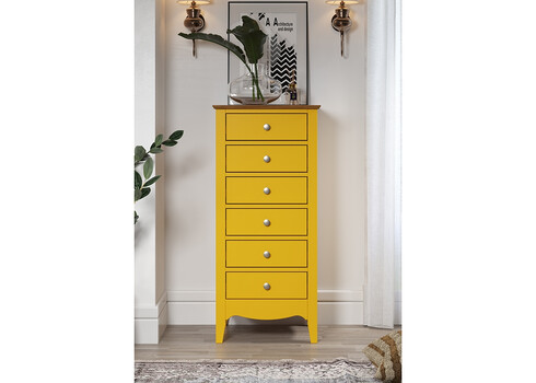 Kummut LISSABON kollane, 50x42xH110 cm