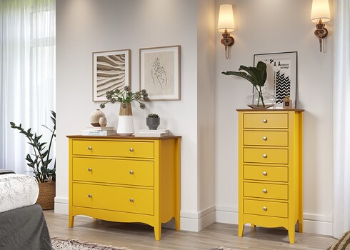 Kummut LISSABON kollane, 100x42xH86 cm