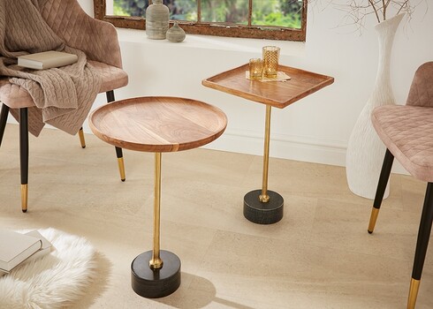 Abilaud TRAYFUL pruun / kuldne, 35x35xH55 cm