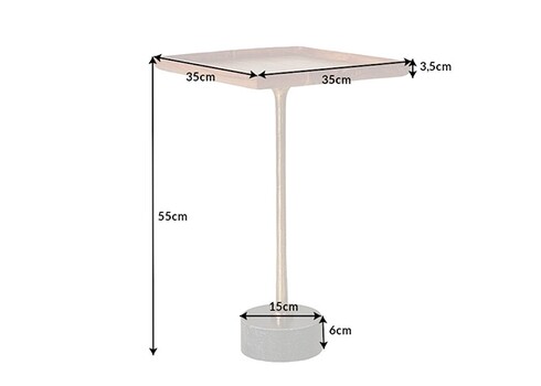 Abilaud TRAYFUL pruun / kuldne, 35x35xH55 cm