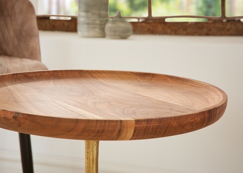 Abilaud TRAYFUL pruun / kuldne, 40x40xH55 cm