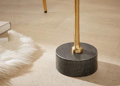 Abilaud TRAYFUL pruun / kuldne, 40x40xH55 cm