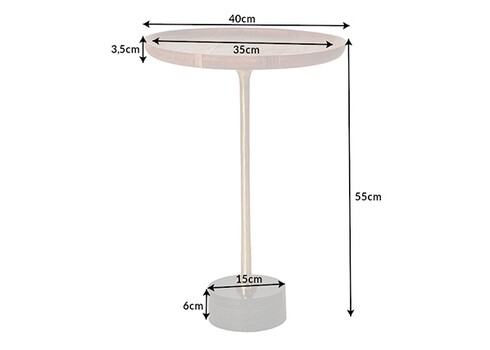 Abilaud TRAYFUL pruun / kuldne, 40x40xH55 cm