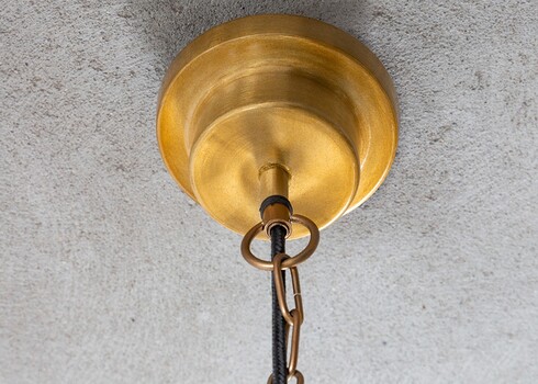 Rippvalgusti INDUSTRIAL kuldne, 43x43xH35 cm