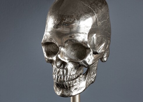 Lauavalgusti SKULL hõbe / must, 40x40xH56 cm
