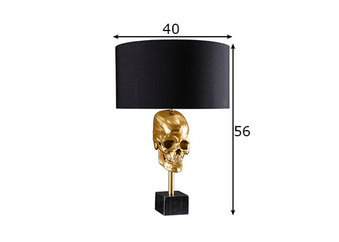 Lauavalgusti SKULL kuldne / must, 40x40xH56 cm
