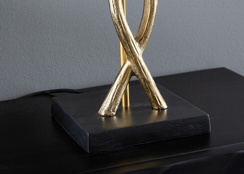 Lauavalgusti GINKO kuldne / must, 40x40xH62 cm