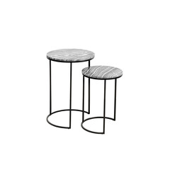 Abilaudade komplekt ELEMENTS hall marmor / must, 2 tk