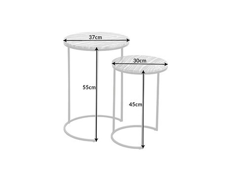 Abilaudade komplekt ELEMENTS hall marmor / must, 2 tk