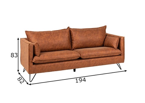 Diivan RETRO pruun, 194x82xH83 cm