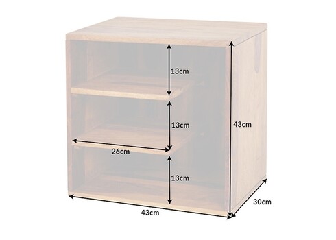 Abilaud CUBUS sheesham, 43x43xH30 cm