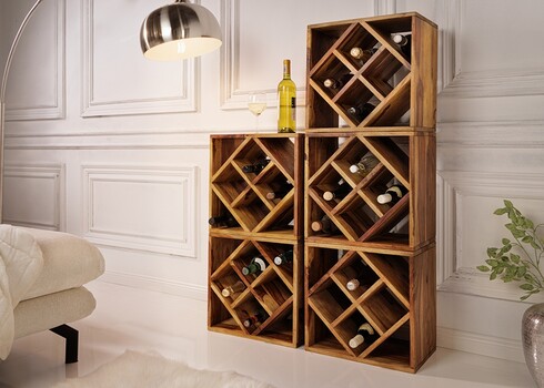 Veiniriiul CUBUS sheesham, 40x25xH40 cm