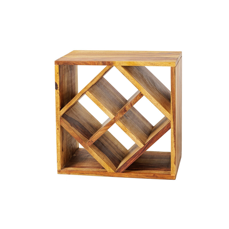 Veiniriiul CUBUS sheesham, 40x25xH40 cm