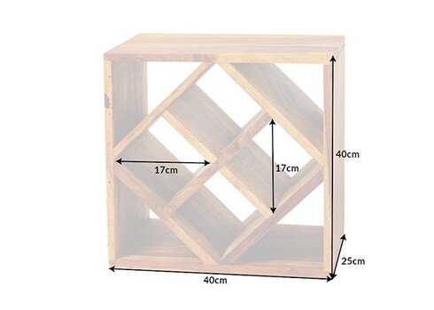 Veiniriiul CUBUS sheesham, 40x25xH40 cm