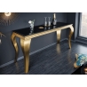 Konsoollaud MODERN BAROQUE must / kuldne, 145x50xH75 cm