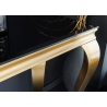 Konsoollaud MODERN BAROQUE must / kuldne, 145x50xH75 cm