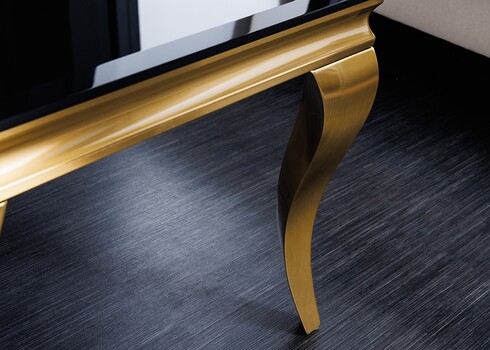 Diivanilaud MODERN BAROQUE must / kuldne, 100x60xH45 cm