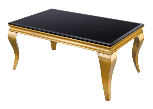 Diivanilaud MODERN BAROQUE must / kuldne, 100x60xH45 cm