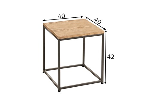 Diivanilaud PARED pruun, 40x40xH42 cm