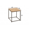 Diivanilaud PARED pruun, 40x40xH42 cm