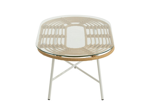 Aialaud LOWA valge / pruun, 90x50xH36 cm