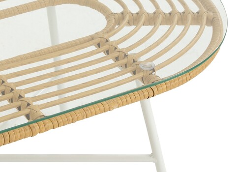 Aialaud LOWA valge / pruun, 90x50xH36 cm