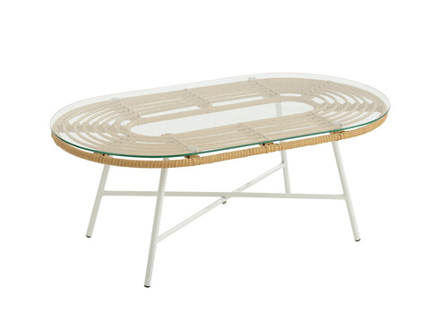 Aialaud LOWA valge / pruun, 90x50xH36 cm