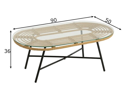 Aialaud LOWA must / pruun, 90x50xH36 cm