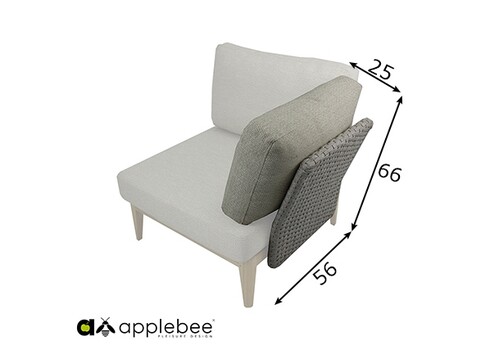 Nurgakomplekt Apple Bee LISA beež, 56x25xH66 cm