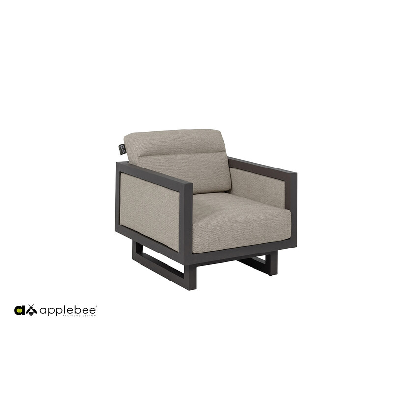 Tugitool Apple Bee SANTORINI hall / beež, 75x82xH60 cm