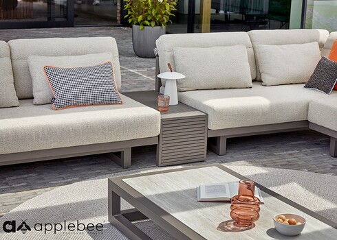 Diivan Apple Bee SANTORINI ROPE hall / beež, 159x82xH60 cm, parem