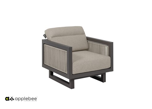 Tugitool Apple Bee SANTORINI ROPE hall / beež, 75x82xH60 cm