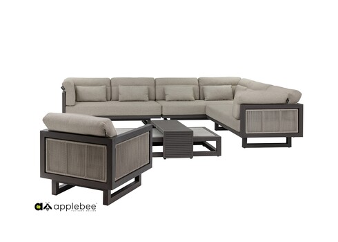 Aiamööbli komplekt Apple Bee SANTORINI ROPE hall / beež