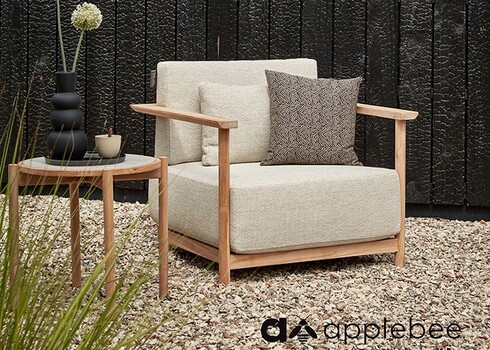 Tugitool Apple Bee ST.LUCIA tiik / beež, 86x82xH61 cm