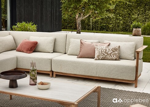 Diivan Apple Bee ST.LUCIA tiik / beež, 158x82xH61 cm, vasak