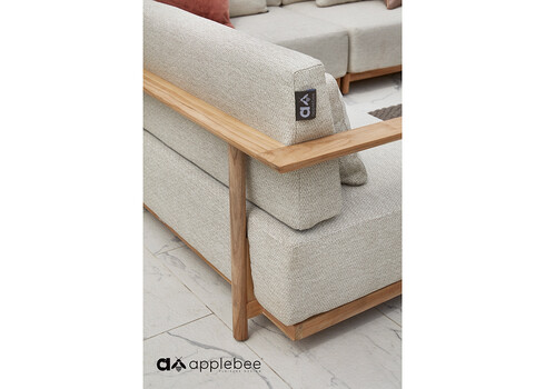 Diivan Apple Bee ST.LUCIA tiik / beež, 158x82xH61 cm, parem