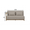 Diivan Apple Bee ST.LUCIA tiik / beež, 158x82xH61 cm, parem