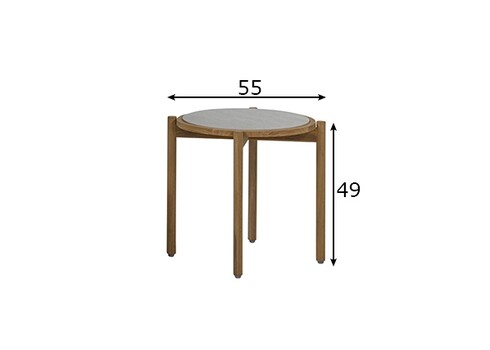 Diivanilaud Apple Bee ST.LUCIA tiik / hall, 55x55xH49 cm