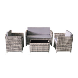 Aiamööbli komplekt Bello Giardino CALMO laud + 2 tugitooli + diivan