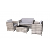 Aiamööbli komplekt Bello Giardino CALMO laud + 2 tugitooli + diivan